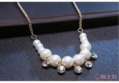 義烏雅雪飾品YX1251 日韓風(fēng)磨砂珍珠吊鉆短項(xiàng)鏈的批發(fā)魅力